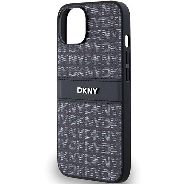 Dkny Dkhcp14Sprthslk Iphone 14 / 15 / 136.1 Czarny/Black Hardcase Leather Mono Stripe & Metal Logo