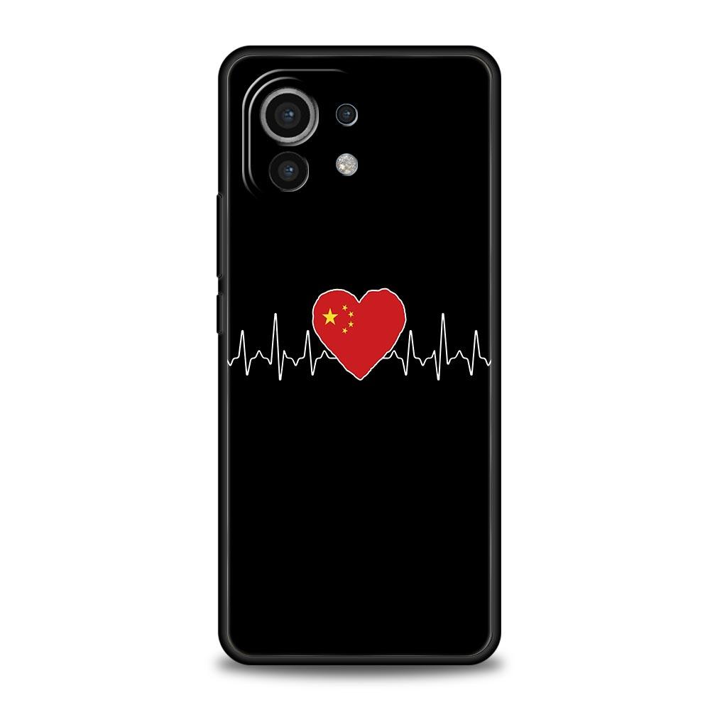 Heartbeat Flag China Love для Xiaomi Poco X4 X3 NFC F3 F4 M3 M4 Mi Note 12T 10 12 11 Ultra 11T Pro 10T Lite 9T 11i 5G чехол для телефона