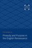 The Prosody and Purpose In the English Renaissance Book