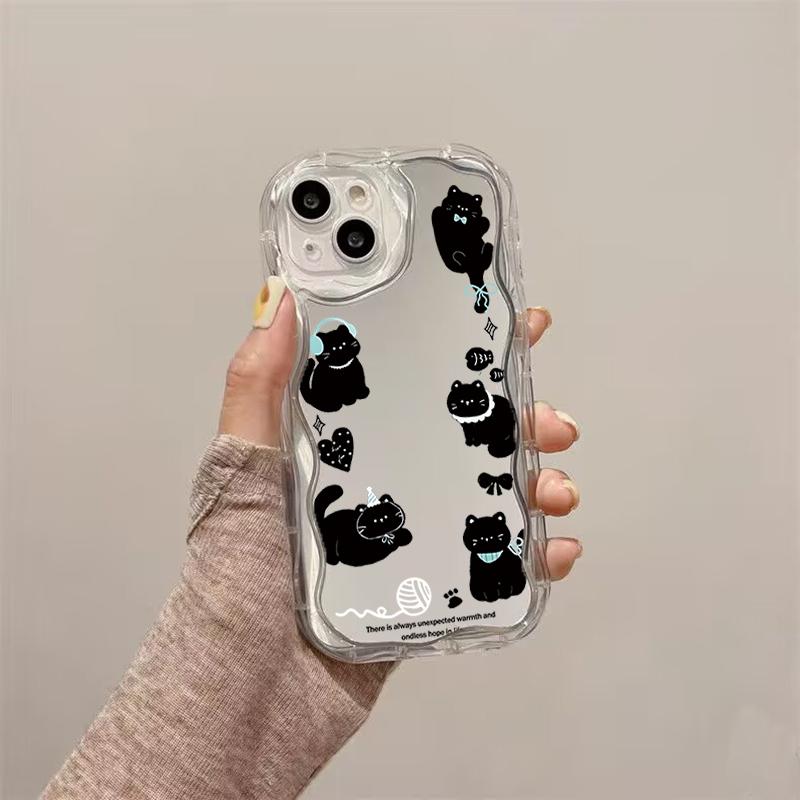 Милый Чехол-Шнурок с Зеркалом-Кошкой для Motorola Moto Edge 50 Fusion Pro Ultra G84 G14 G75 G35 G05 G15 G22 G30 G24 G54 G34 E13 E22 G35