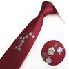 6cm Width Men Tie Embroidered Rose