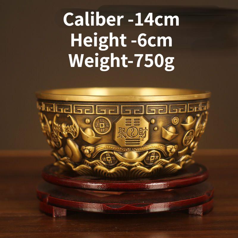 Fengshui Чистая медная чаша сокровищ для сбора богатства Fengshui Привлечение богатства для домашнего использования Shen Wansan Украшение гостиной
