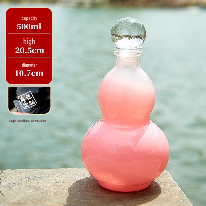 Lead-Free Thickened Glass Gourd Bottle for Homemade Wine or Juice