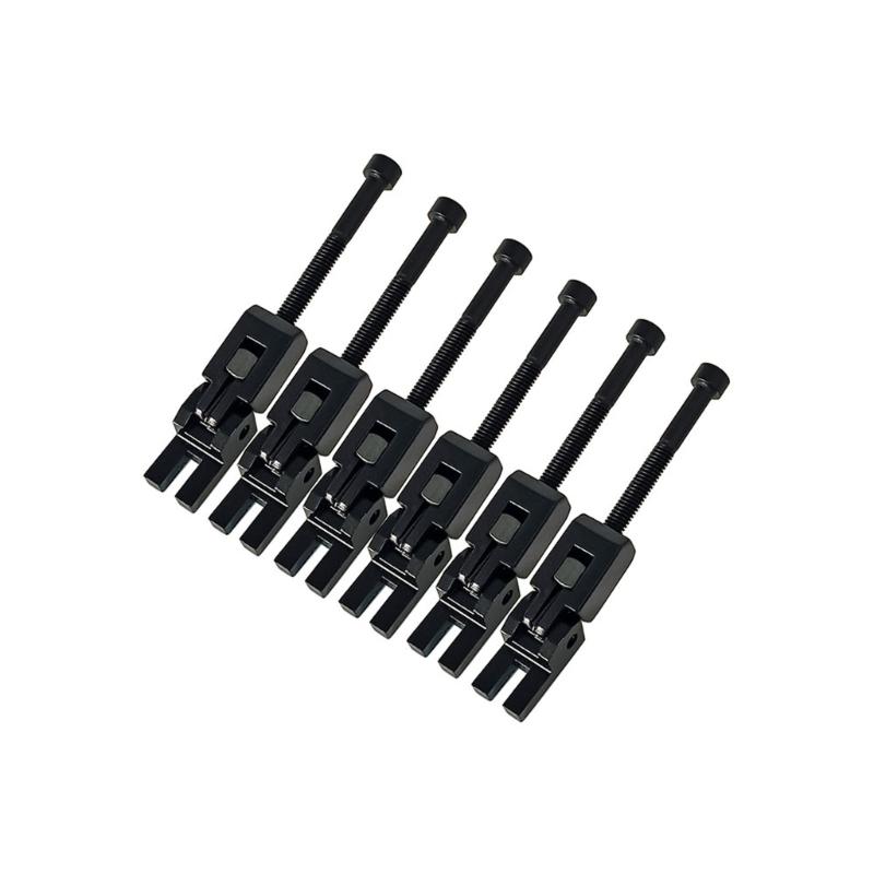 6Pcs Guitar Tremolo Bridge Saddles Set Double Locking System Locked Saddles Electric Guitar Tremolo Bridge Parts