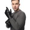 Перчатки из натуральной кожи для мужчин, сенсорный экран, зимние теплые варежки из натуральной овчины, ветрозащитные, водонепроницаемые, для вождения, езды на мотоцикле