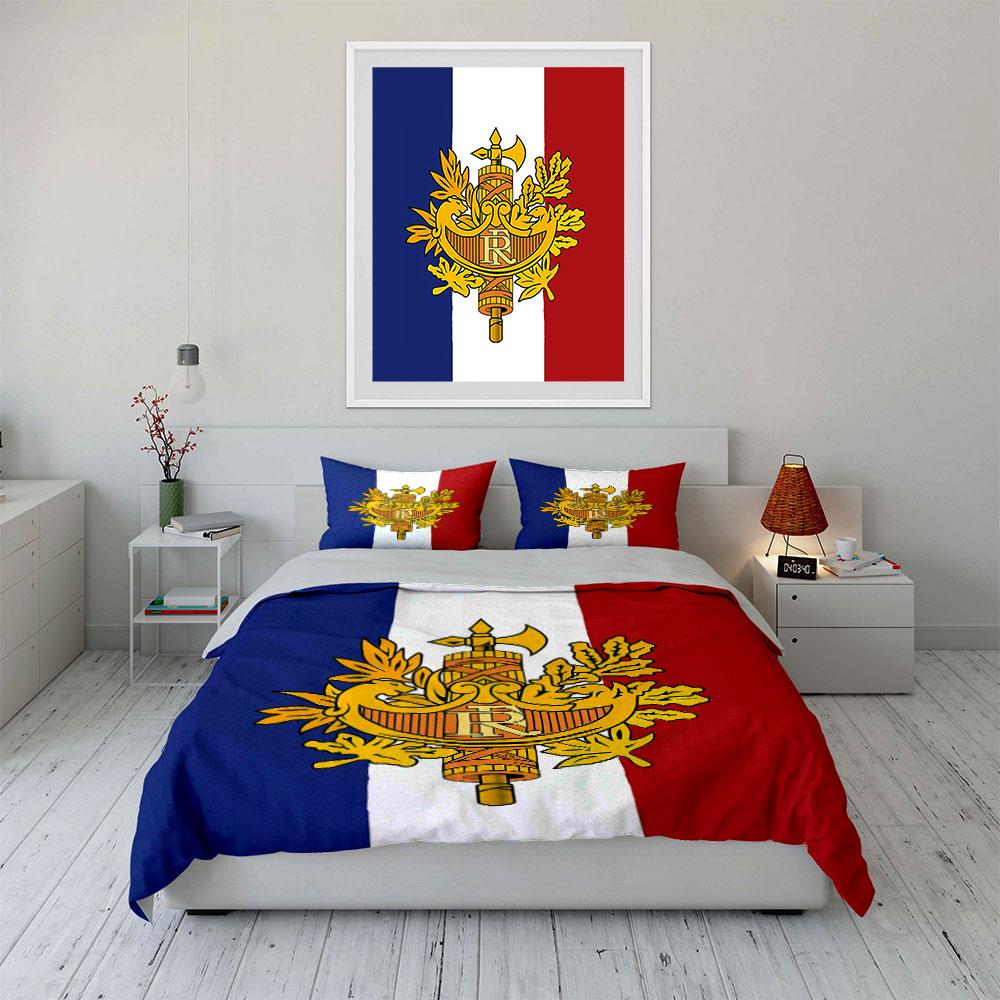 French Flag Bedding Set Bedding Duvet Cover Set Duvet Cover Pillowcases (1 * Duvet Cover 2 * Pillowcases, without duvet insert)