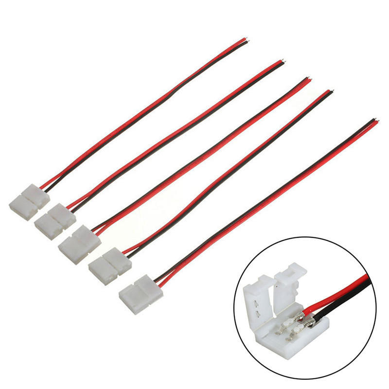 10 шт. печатный кабель 2-контактный разъем для светодиодной ленты 3528/5050, одноцветный адаптер, полезный