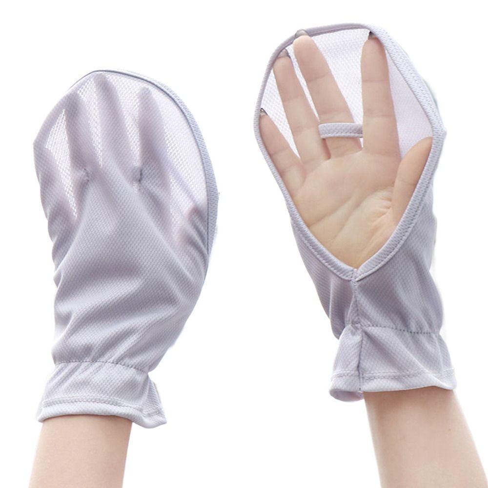 Защита от ультрафиолета Солнцезащитные перчатки Тонкие шелковые перчатки для вождения Рукава для верховой езды Летние перчатки
