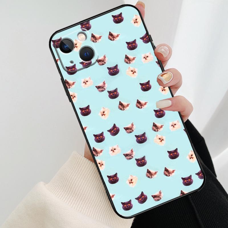 Милый мультяшный коллаж из кошек Чехол для телефона Для iPhone 17 Pro Max 14 13 12 11 15 16 Pro Max mini 15 16 Plus 16e 17 Air Cover