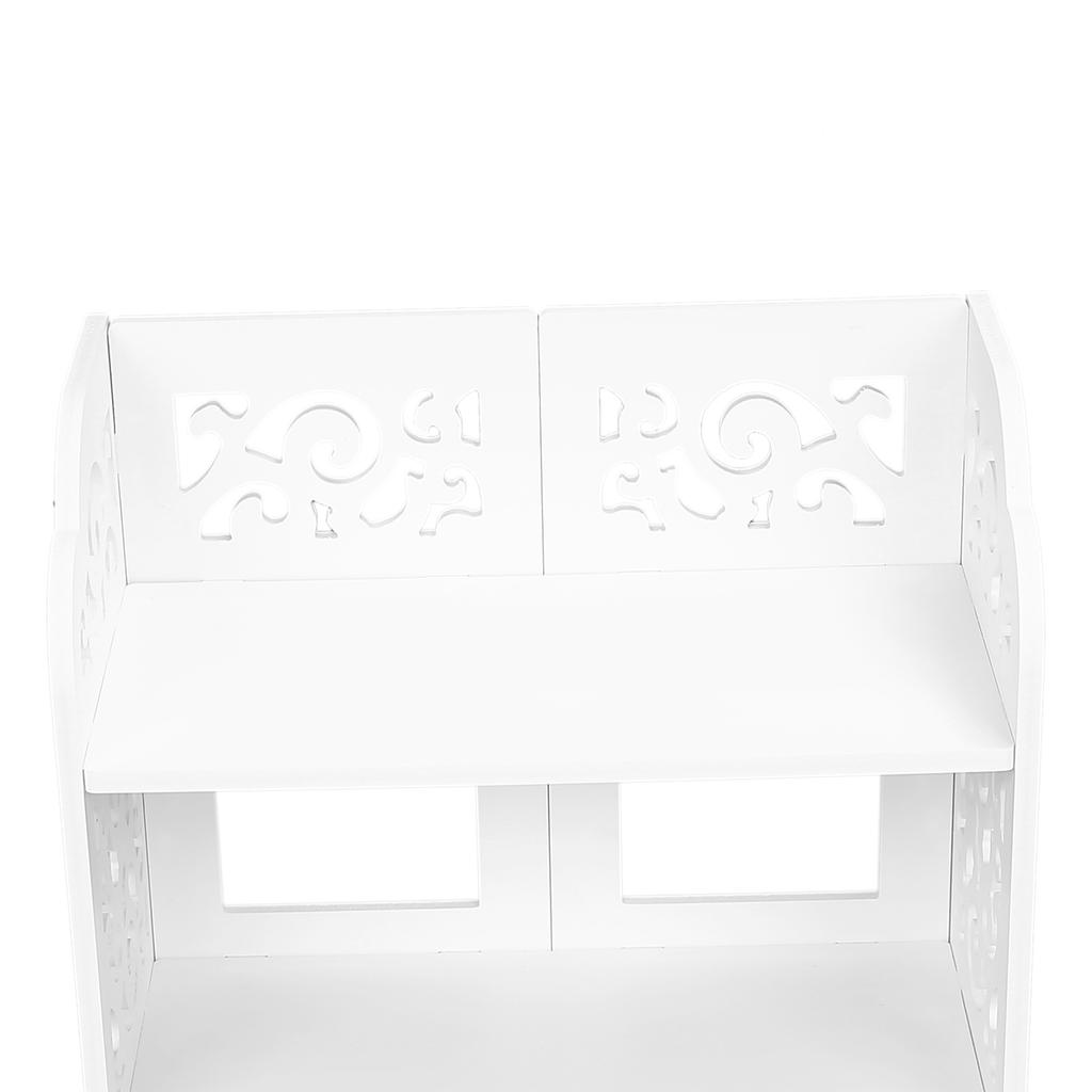 4 Tiers White Hollow Out Shoe Rack Stand Storage Organiser Shelf