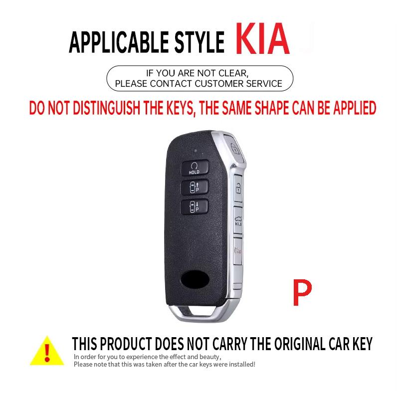 AANO1 Leather Car Case Cover Remote Protection Cover Shell for Kia 2022 Sportage 2023 Niro Hybrid 2021 Sorento MQ4 2022 EV6GT-LineK8V6