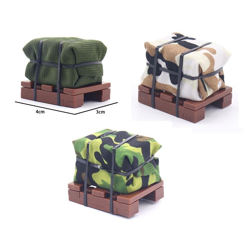 PUBG Soldier Weapons Box Military MOC Guns Weapon City Police SWAT Modern Accessories Figures Parts Blocks Mini Children Toys