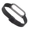 Metal Band Compatible for Xiaomi Mi Band 6 Smartwatch Replacement Steel Strap Bracelet Wristband AccessoriesBlack