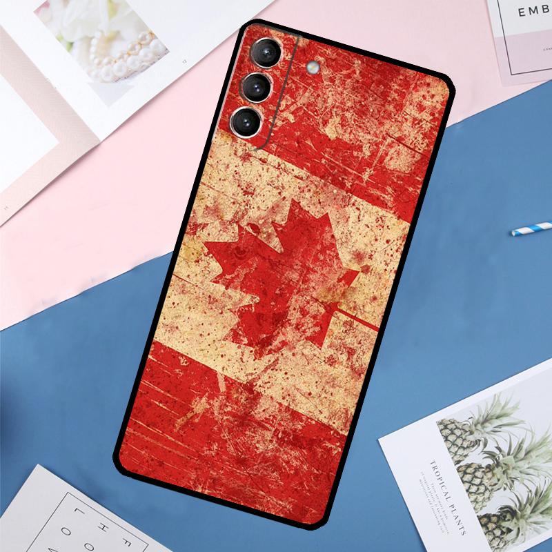 Canada Canadian Flag Case For Samsung Galaxy S24 Ultra S21 S22 S23 S25 Ultra S9 S10 Plus S20 FE S25 FE Back Cover