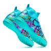 Men's High Top Football Boots Rubber Soft Sole Short Spikes Artificial Turf Leather Youth Children's Football Boots