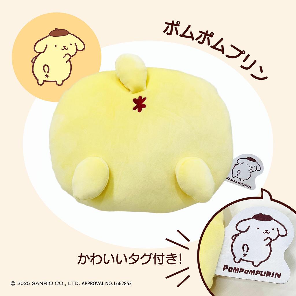 MORIPiLO Body Sanrio Characters Pompompurin Micro Plush Nap by Morishita Makura Pillow, (Soft Die-Cut Cushion), Skin-Friendly Fabric, Toy, Pillow,