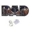 Light Up Letters Decor Battery Operated Wooden Dad Letters Sign Light for Fathers Day S