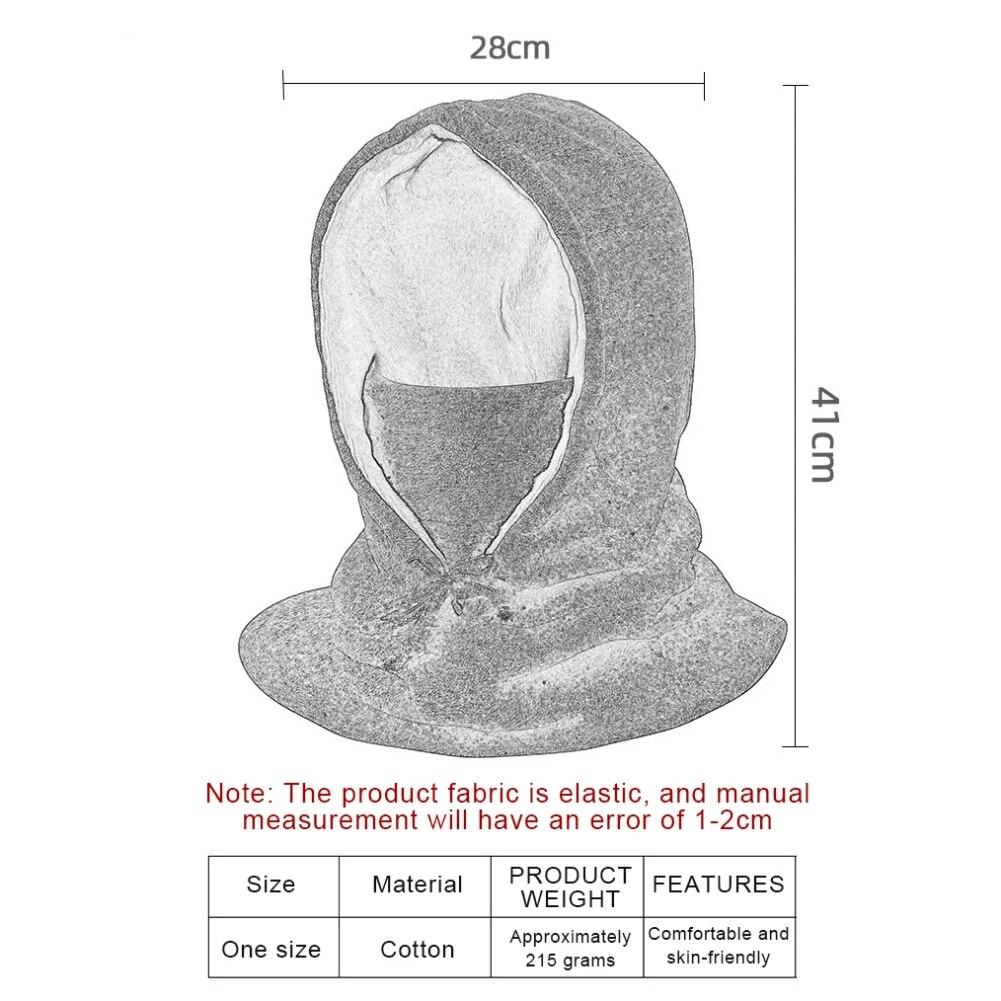 Winter Warm Fleece Beanies Hats For Men Thermal Windproof Skull Bandana Neck Warmer Outdoor Sports Skiing Scarf Thermal Cap