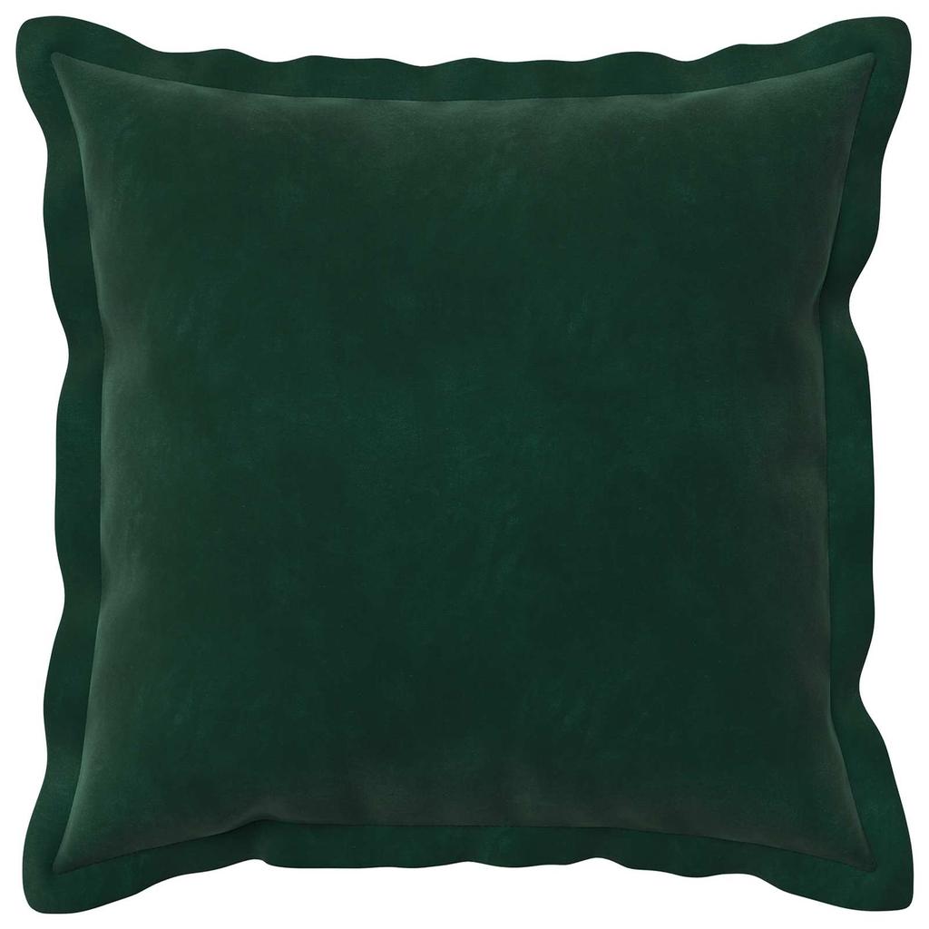 Cushion Cover 6 pcs HOUTEN Dark Green 45 x 45 cm Velvet
