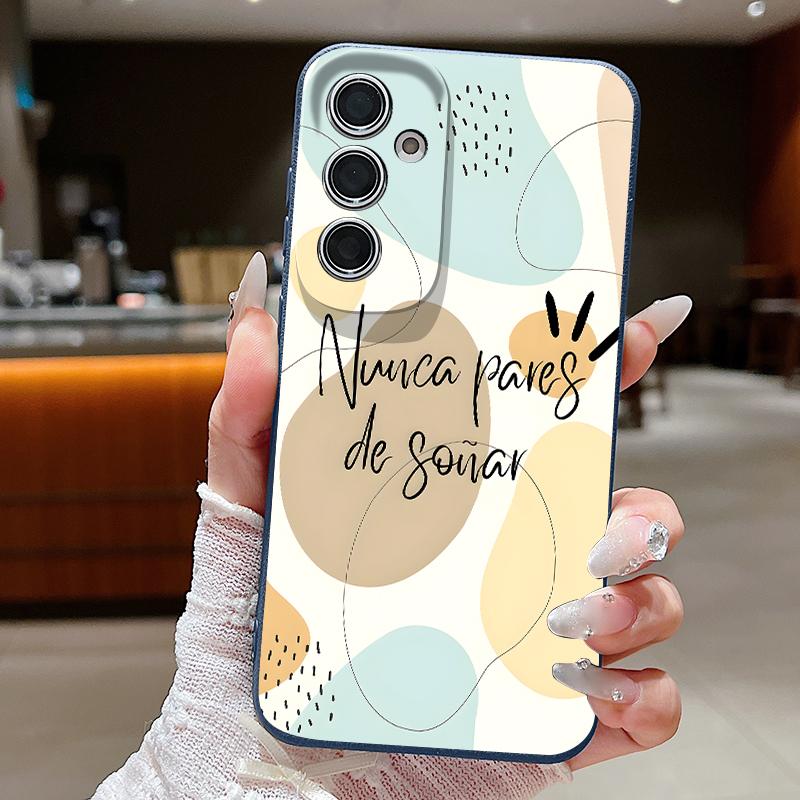 Чехол в стиле абстрактной геометрии для Samsung S26 S25 S24 Ultra S23 S22 S21 FE A15 A16 A17 A35 A36 A37 A54 A55 A56 A57 5G Мягкая обложка с текстурой кожи