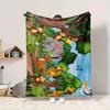 1Pc Monkeys Animals Forest Blanket Soft And Comfortable Casual Warm Camping Travel Christmas Halloween Xmas Gift M928492