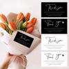Simplicity, Thank You Stickers, Small Bouquets, Rectangles, Sealing Stickers, Flower Decoration Labels, Self-adhesive Stickers