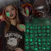 Children's Halloween Luminous Temporary Tattoo Sticker Waterproof Sweat Green 3D Spider Tattoo Sticker Face Arm Body Fake Tattoo
