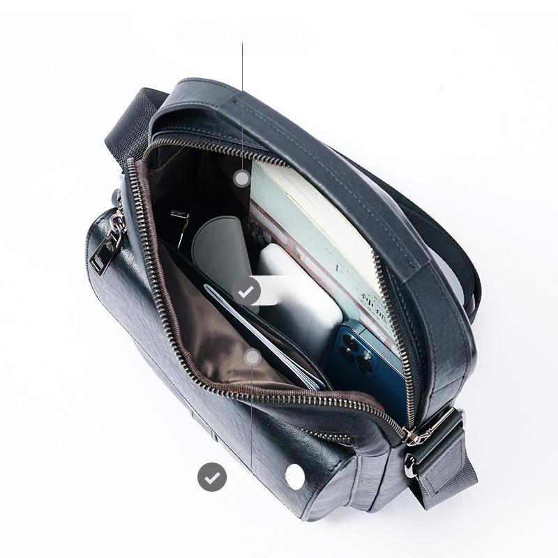 Men's Single Shoulder Baotou Layer Cowhide Bag Vertical Business Diagonal Bag Leisure Large Capacity Handbag