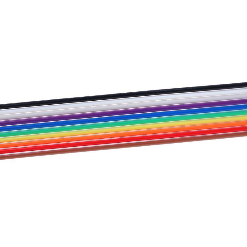 5 метров/партия ленточного кабеля, 10-контактный плоский кабель, цветной ленточный кабель цвета радуги, провод