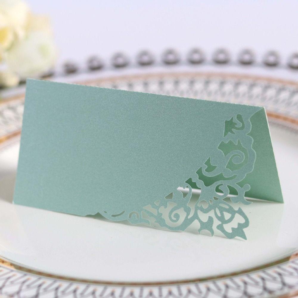 10 шт. Свадебные настольные карточки с лазерной резкой, пустые бумажные карточки с номером и именем, складные, элегантные карточки с номером места, для банкетных столов