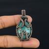 Aquamarine 999 Copper Wire Wrapped Pendant, Handmade Gemstone Pendant Jewelry, Gifts For Wife Brand New Pendant