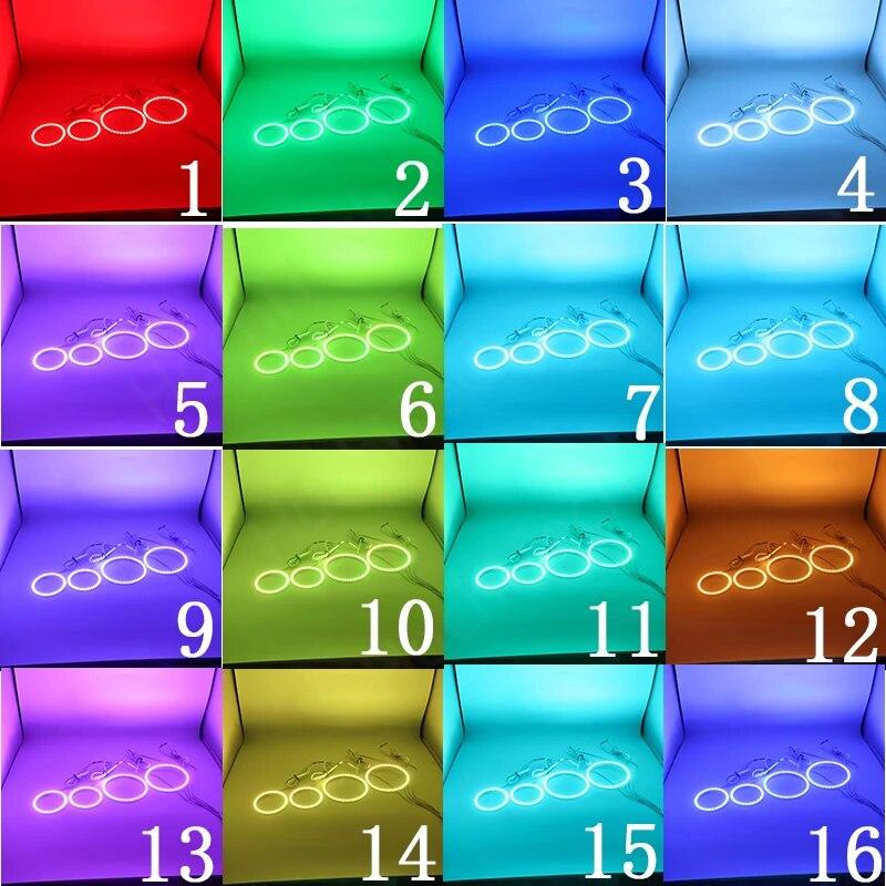 RF пульт дистанционного управления, многоцветный, ультра яркий RGB светодиод, ангельские глазки, DRL для BMW 3 серии E90 E91 2005 2006 2007 2008, ксеноновые фары