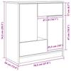 Sideboard with Drawers and Doors White 70.5 x 34 x 74.5 cm