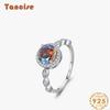 Tancise Classic 925 Sterling Silver Zircon Ring Ladies Jewelry Wedding Promise Party Gift