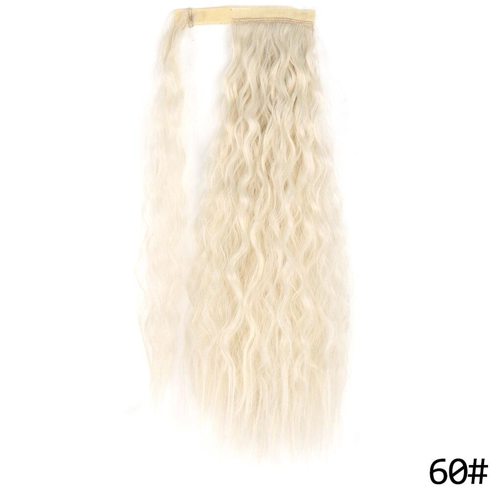 MERISIHAIR Women Long Straight Wrap Around Ponytail Synthetic Fiber Long Straight Wavy Hair Extensions Daily Wear