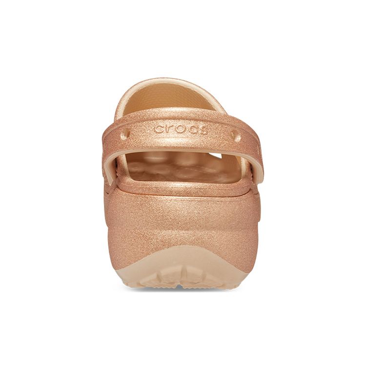 Crocs Классические блестящие клоги на толстой подошве женская обувь тепло-хаки 207241-2DS
