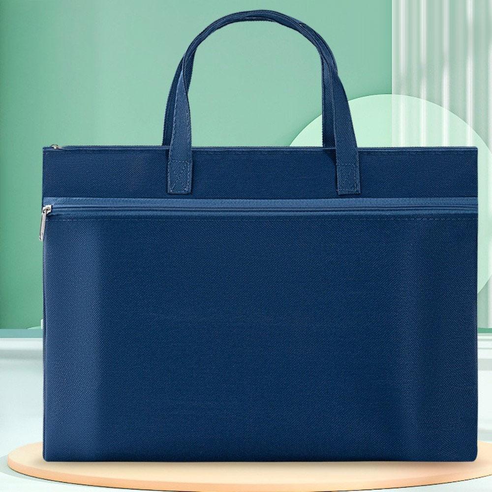 Zipper File Bag Large Capacity Briefcase A4 Envelope Folder School Office
