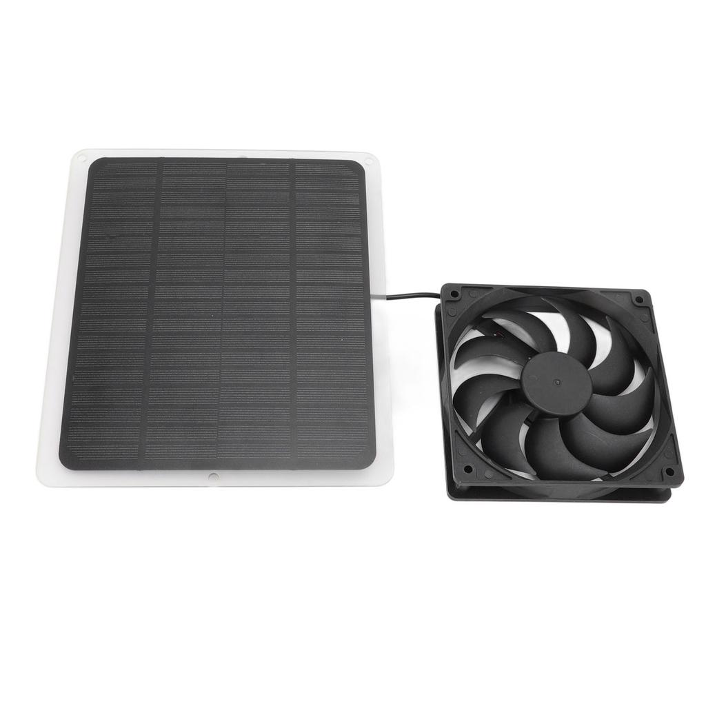10W Solar Panel Fan Kit Lightweight Solar Charger Panel Fan for Greenhouse Pet House Tree House