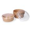 Round Biodegradable Cardboard Container with Salad/lid 500 Cc (5ud)
