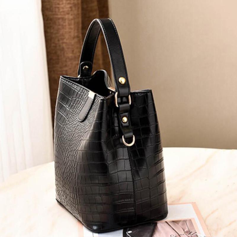 Crocodile Print Shoulder Bag for Women Vintage Luxury PU Leather Handbag Large Capacity Shoulder Bag Advanced Crossbody Bag for Women