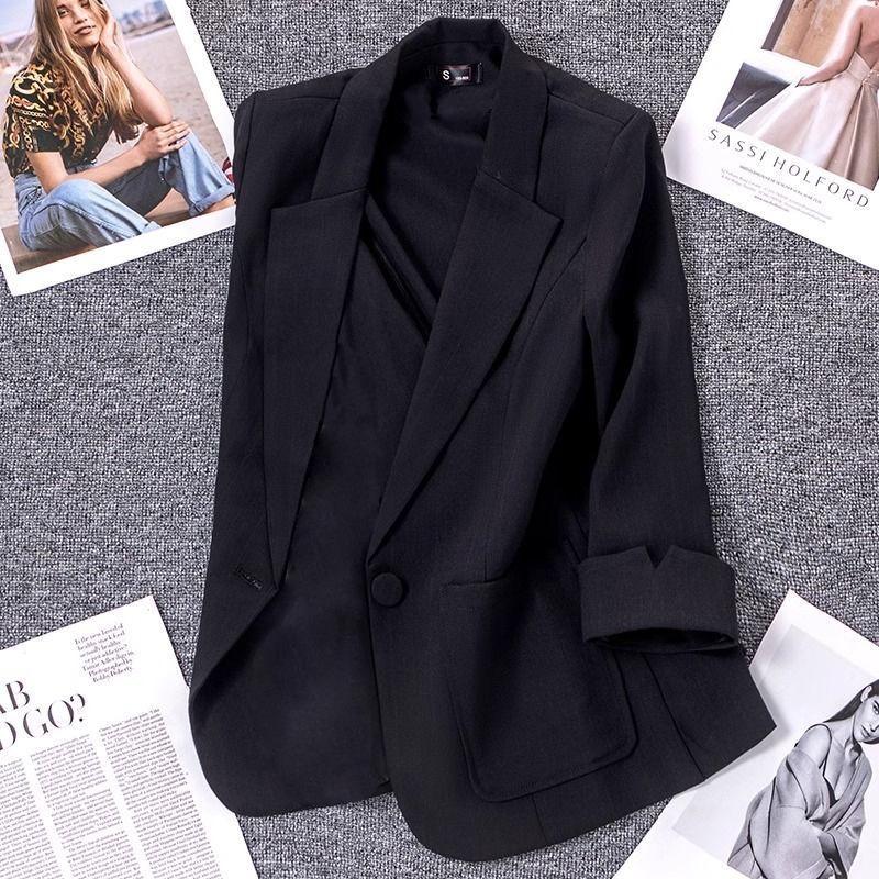 Светло-зеленый льняной костюм, короткий пиджак для женщин, тонкий корейский стиль, маленький высококлассный повседневный костюм, темпераментный топ