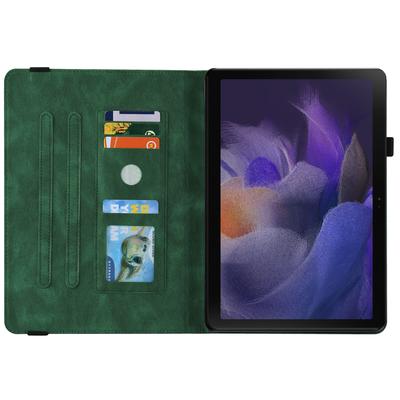 Чехол для Samsung Galaxy Tab A11 с оттиском бабочки и цветка, из ПУ кожи, чехол для планшета с отделениями для карт