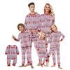 Matching Family Christmas Print Flannel Homewear Set Long-Sleeve Top And Pants