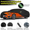 190T Waterproof Full Car Cover for Ford Mustang Dust Rain Snow All Weather Protection Dustproof Scratch Resistant Black