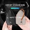 Car Keychain Case Zipper Carbon Fiber Key Protector Cover For KIA Ceed Sportage Rio K5 K2 Cerato Proceed Venga Sedona