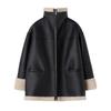 2023 Autumn/Winter Women's Fashion Cashmere Leather Jacket with Fur Collar