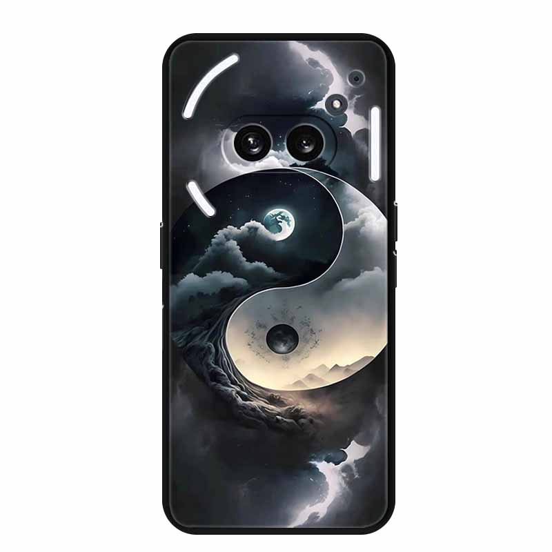Чехол для Nothing Phone 2A 2 A Модный принт Черный силикон Мягкая задняя крышка Чехол для Nothing Phone 2a Чехол Phone2A Сумка 6.7"