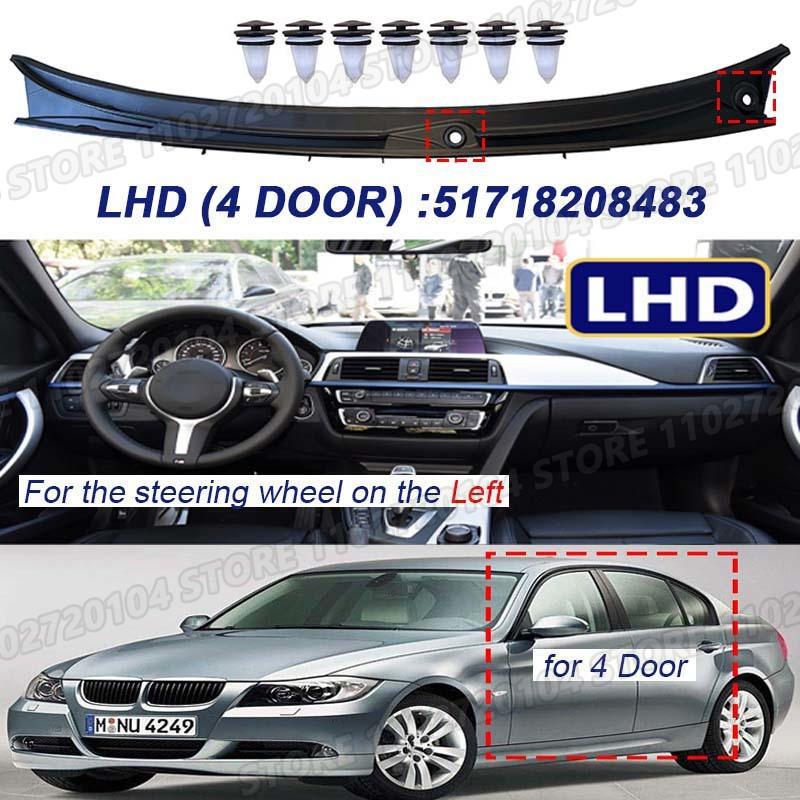 Для BMW 1998-2006 E46 4-дверный седан 320i 323i 325i 328i 330i M3 Накладка на панель под лобовое стекло с дворниками, с фиксированным крючком, для леворульного автомобиля 51718208483