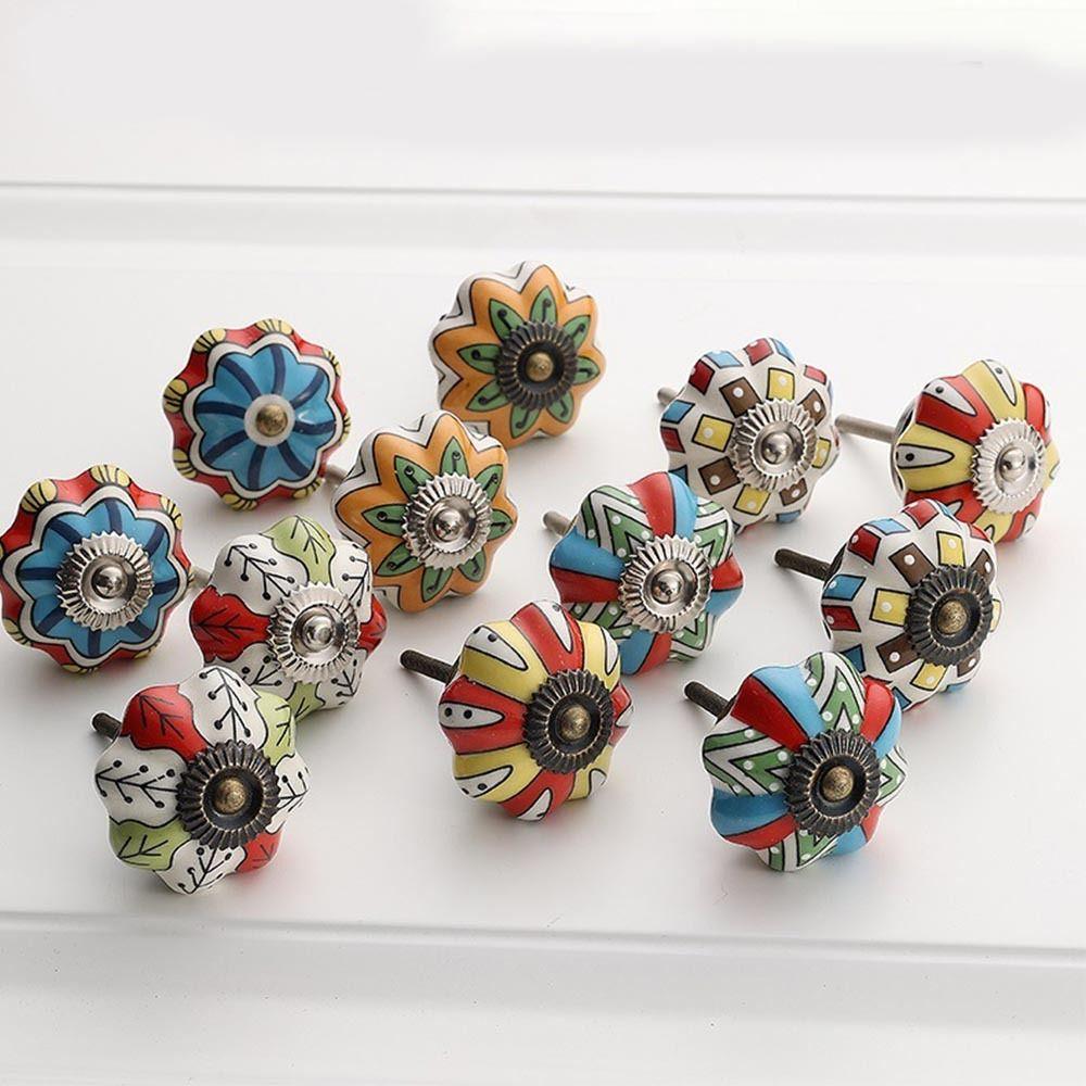 European Style Vintage Cabinet Knob Single Hole Drawer Knobs Retro Door Pull Handles  Bookcase