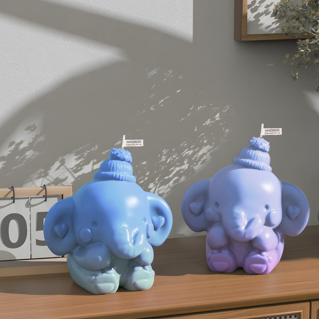 Креативный 3D-стампо для животных, силиконовый милый слон, молды Velas, литье мыла, принадлежности для изготовления свечей, гипсовый орнамент